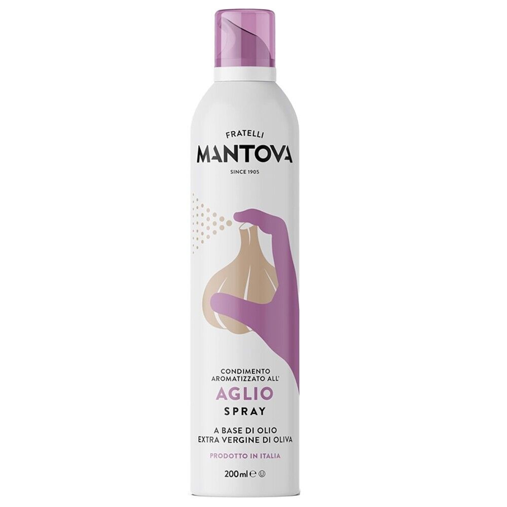 FRATELLI MANTOVA OLIO EXTRA VERGINE D'OLIVA ALL' AGLIO SPRAY ML.200