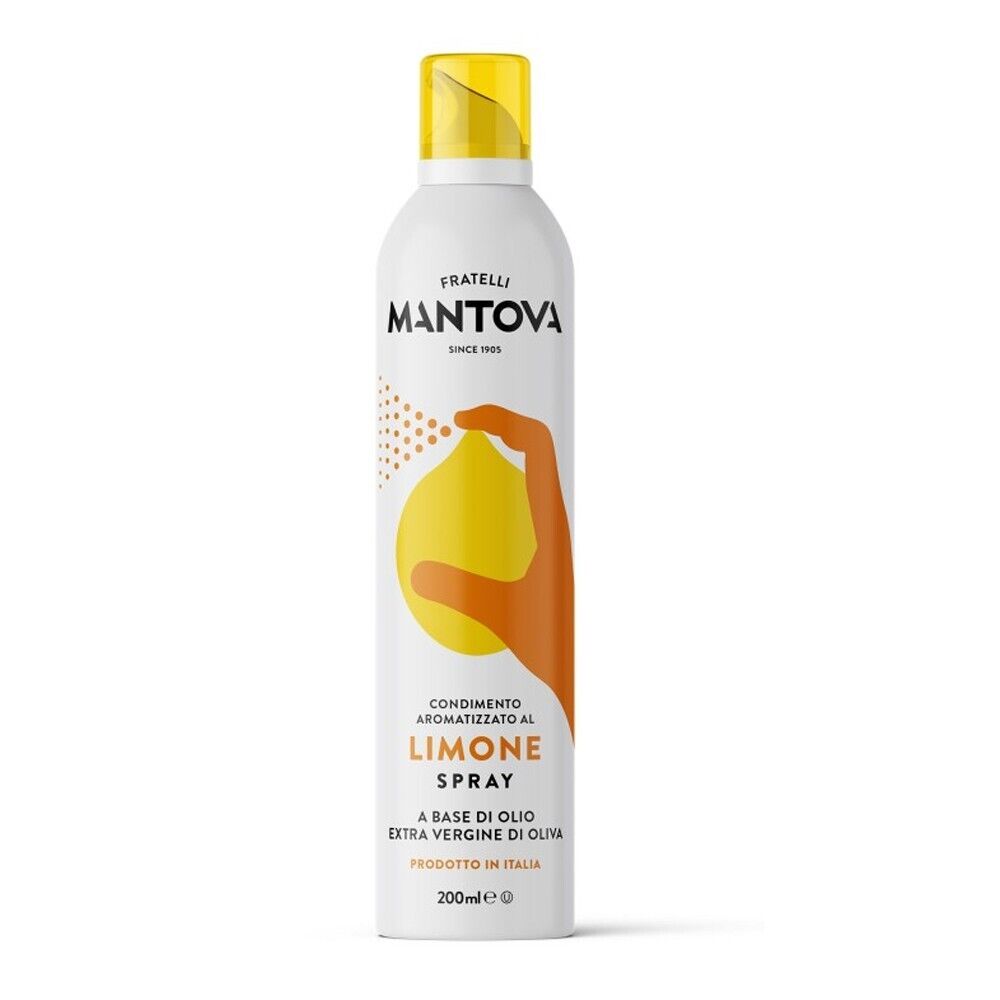 FRATELLI MANTOVA OLIO EVO AL LIMONE SPRAY A BASE OLIO EXTRA VERGINE D'OLIVA 200