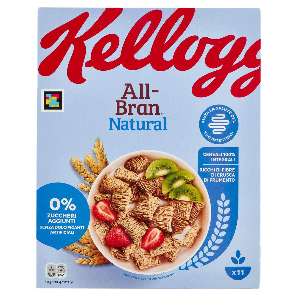 All Bran Natural Cereali 100% Integrali Senza Zuccheri Aggiunti 450g