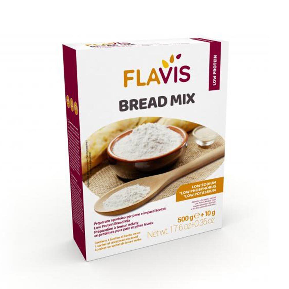 Flavis Bread Mix Preparato Aproteico per Pane e Impasti, 500g