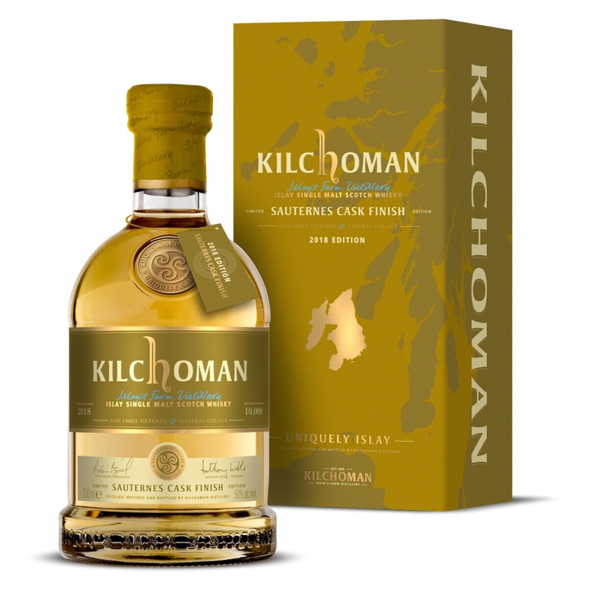 KILCHOMAN Sauternes Cask Matured Whisky 70 cl Kilchoman Distillery 50° 70 cl.