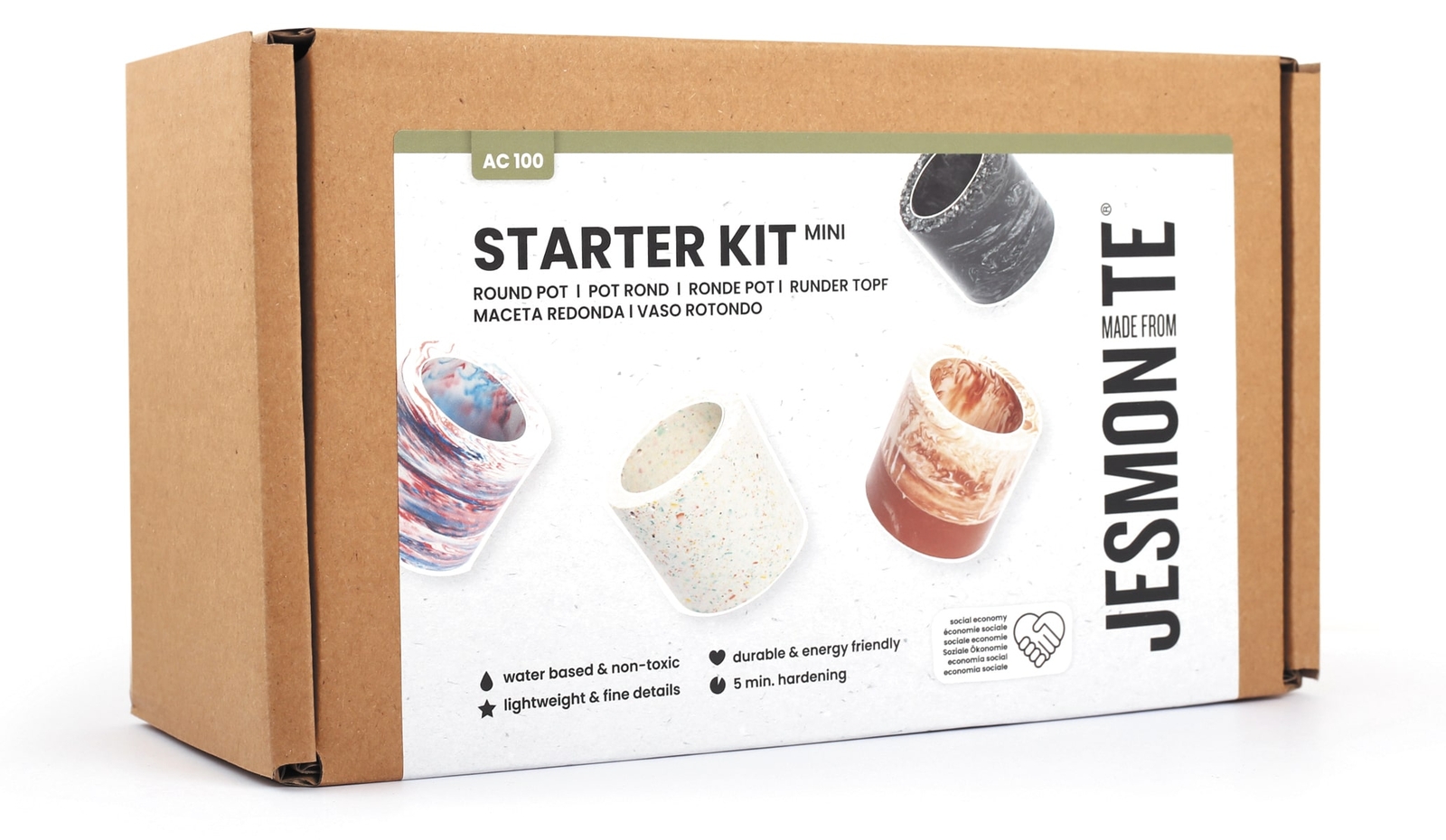 Jesmonite AC100 Kit Vaso Rotondi
