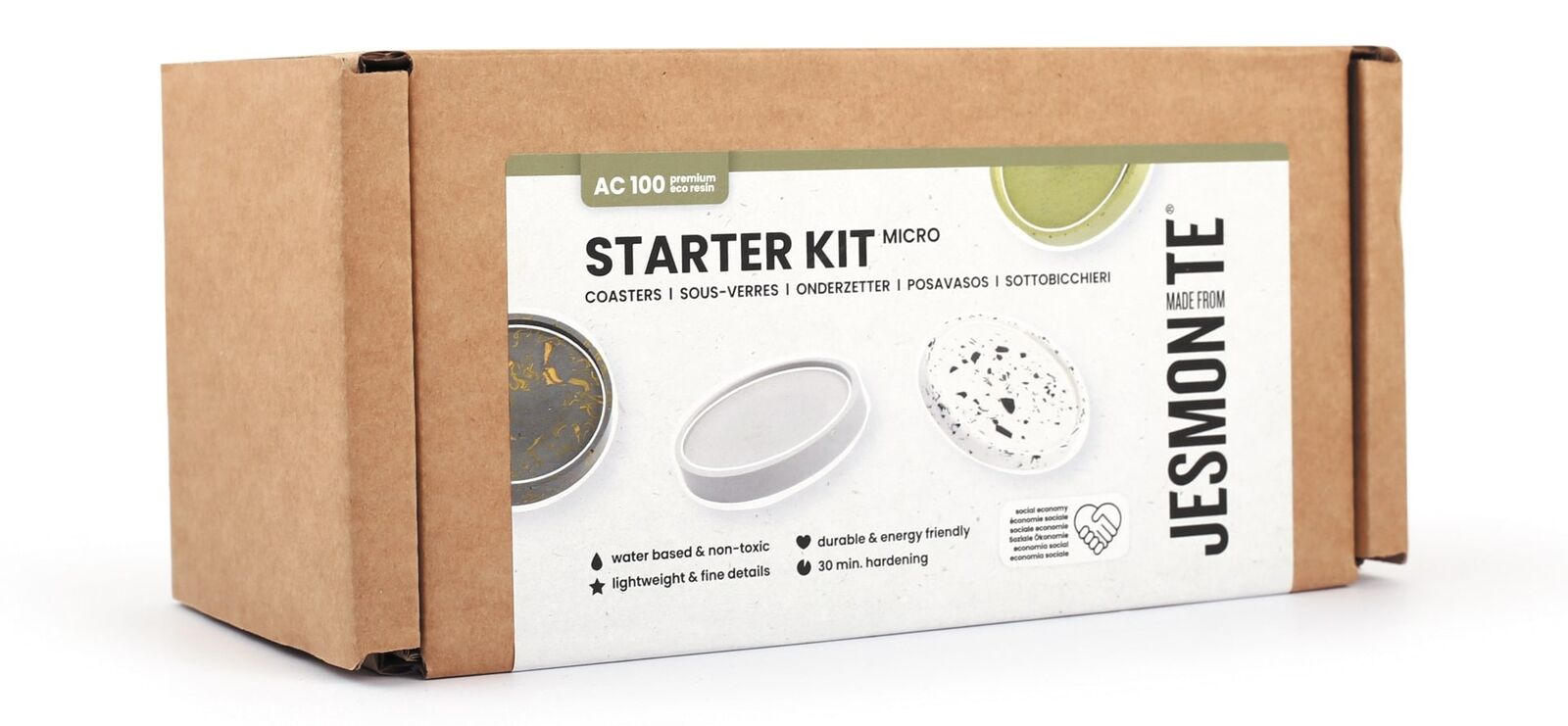 Jesmonite AC100 Kit Sottobicchieri Rotondi