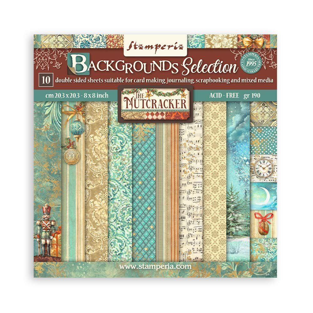 Blocco Di Carte Scrap Backgrounds Selection - The Nutcracker  cm 20 X 20