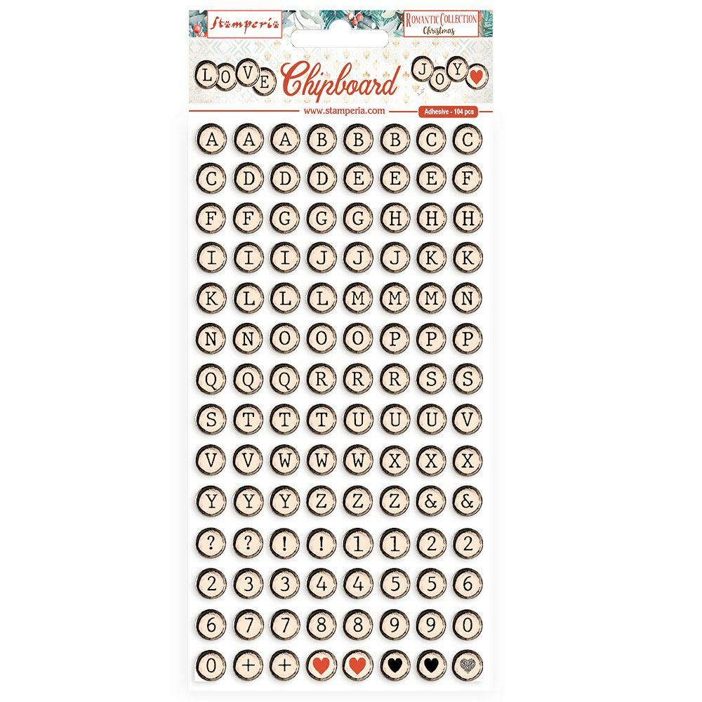 Chipboard Adesivo Romantic Christmas Stamperia