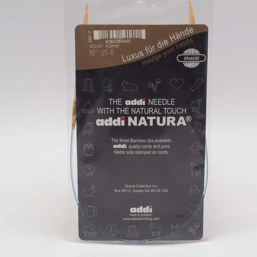 Addi Lavoro a Maglia Aghi Circolare Natura Bambù Skacel Blu Cavo 40.6cm Noi 6