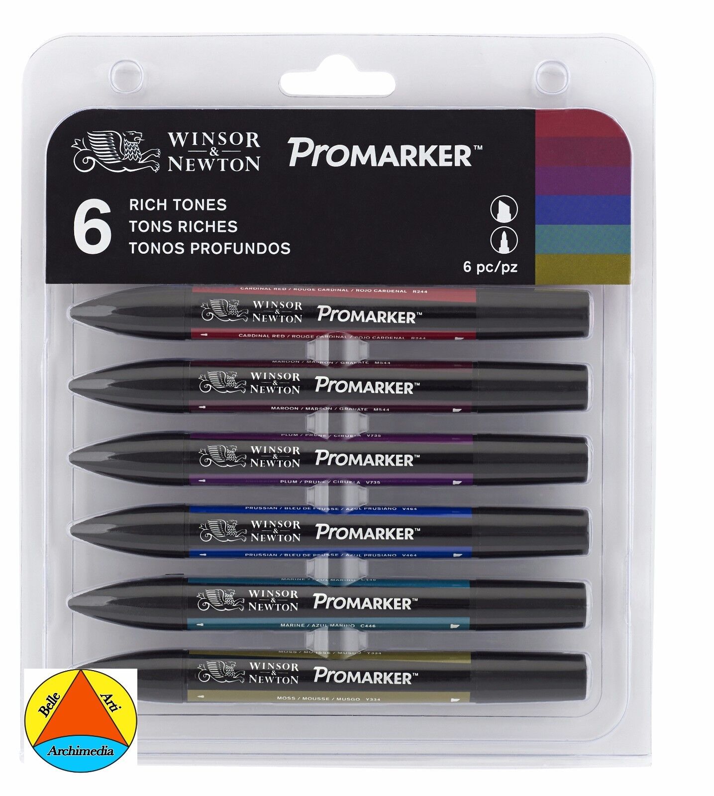 Promarker Letraset Pantone 6 Pennarelli Winsor&Newton Set Toni Ricchi Rich Tones