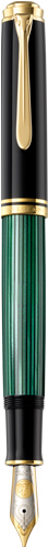 Pelikan 987594 penna stilografica Souvern 1000 nero-verde pennino