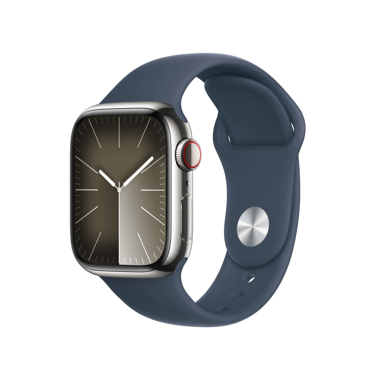 Apple Watch 9 41mm GPS + Cellular Cassa In Acciaio Inossidabile Argento E Cintur