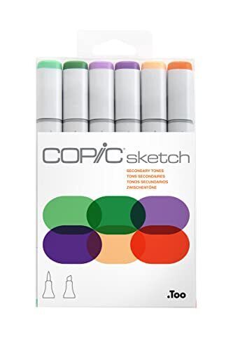 COPIC SKETCH SET DA 6 SECONDARY TONES