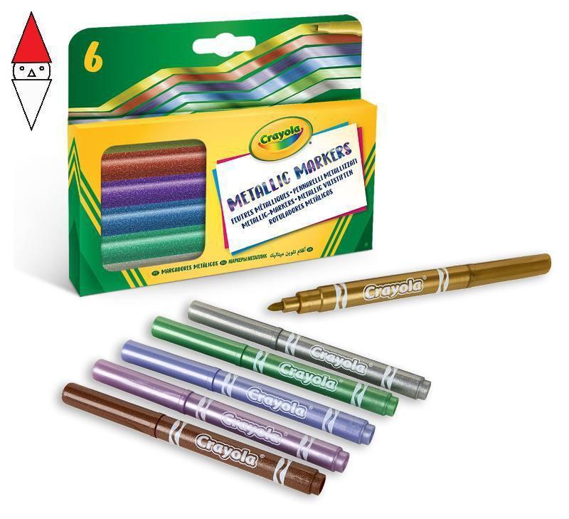 CRAYOLA (DISTR. BINNEY & SMITH) 6 PENNARELLI METALLIZZATI