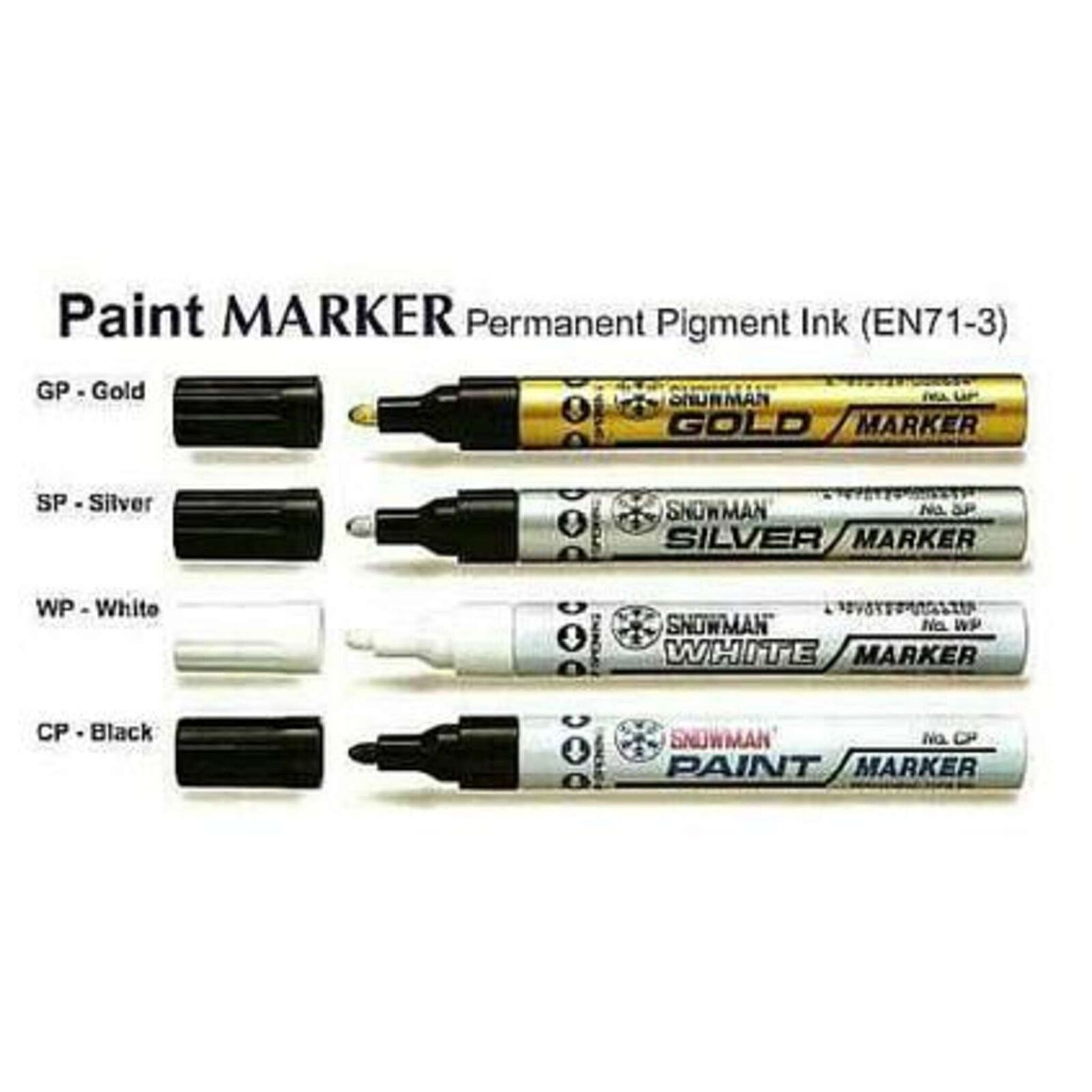 Marker Vernice Punta Media Argento X12