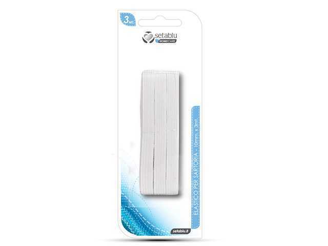 ELASTICO SARTORIA 10 mm x 3 m BIANCO
