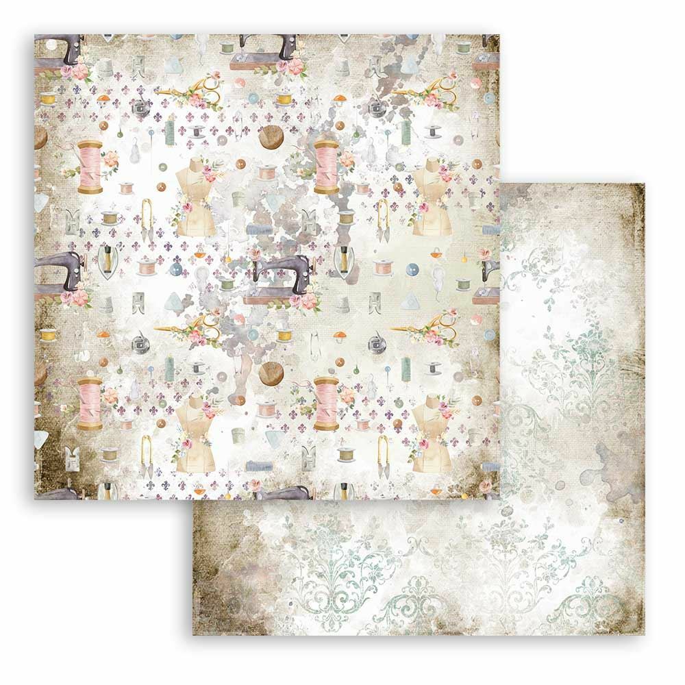 Carta Scrap Romantic Threads Texture Stamperia cartoncino decorativo