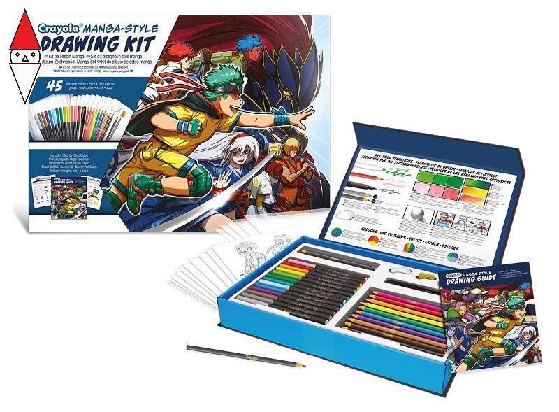 ARTICOLO DISEGNO CRAYOLA DRAWING KIT MANGA
