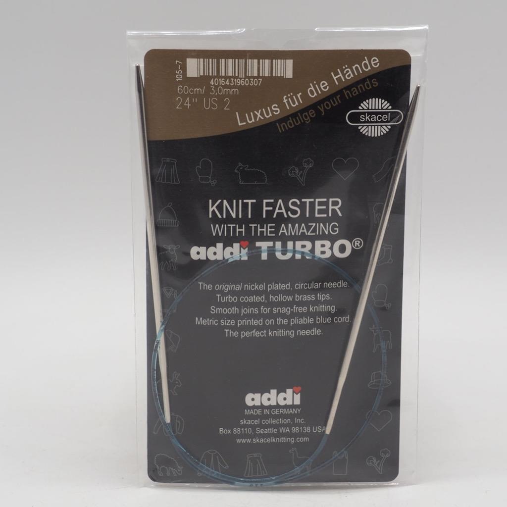 Addi Lavoro a Maglia Aghi Turbo Circolare Skacel Esclusivo Blu Cavo 61cm US 2