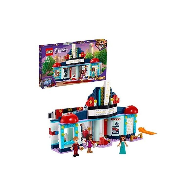 LEGO Friends Il Cinema di Heartlake City, Playset con Porta Cellulare e 3 Mini-d