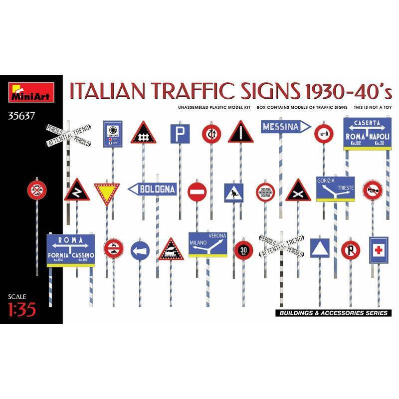 Italian Traffic Signs 1930-40's Modellino Diorama