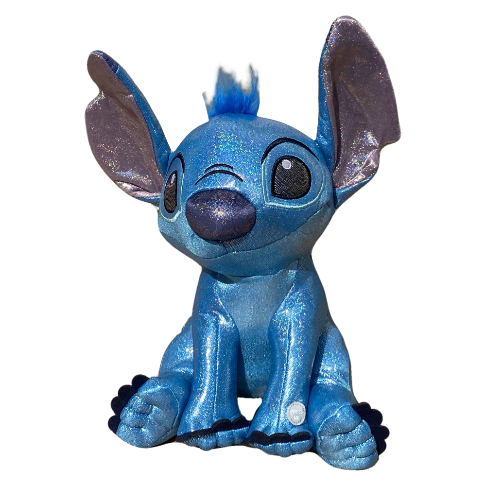 PELUCHE STITCH DISNEY 100 ANNIVERSARIO CROMATO OLOGRAFICO CON SUONO 30 CM
