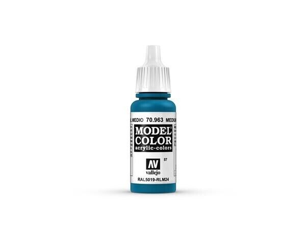VALLEJO MODEL COLOR MEDIUM BLUE 17ml.Cod.AV70963-057