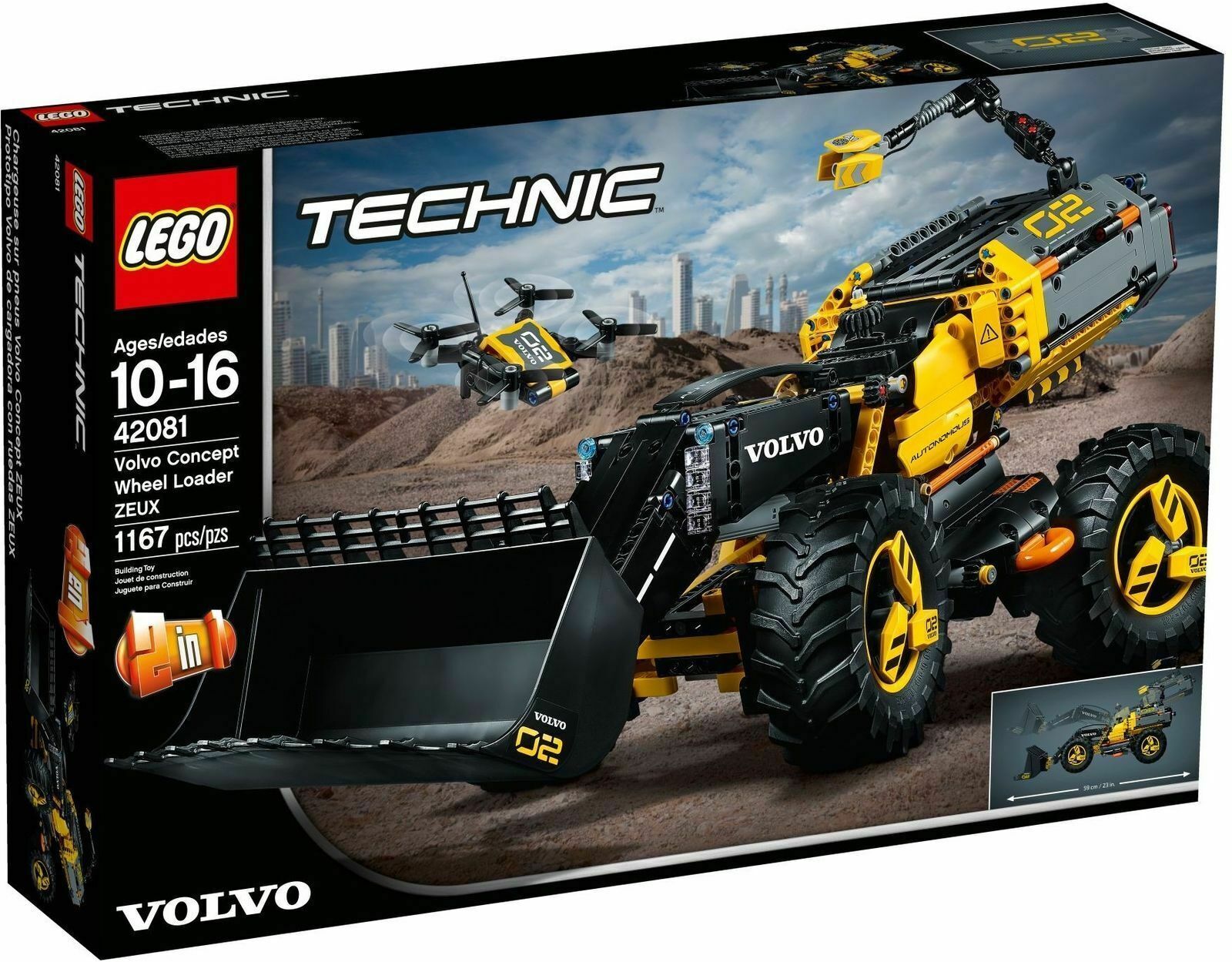 LEGO TECHNIC 42081  VOLVO RUSPA GOMMATA ZEUX     NUOVO