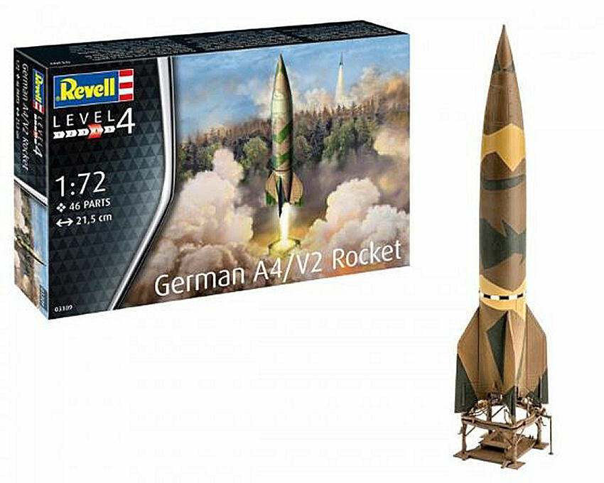 German A4/v2 Rocket Plastic Kit 1:72 Model REVELL