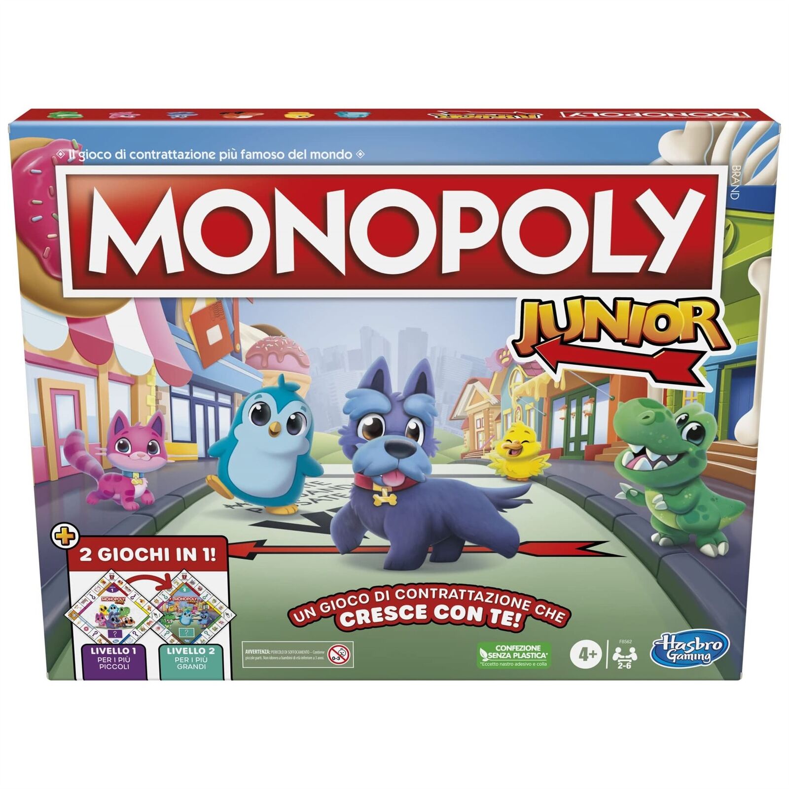 HASBRO MONOPOLY JUNIOR 2 GIOCHI IN 1