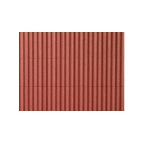 2 HO Plastic sheet 200x100mm Corrugated iron red Auhagen 52230