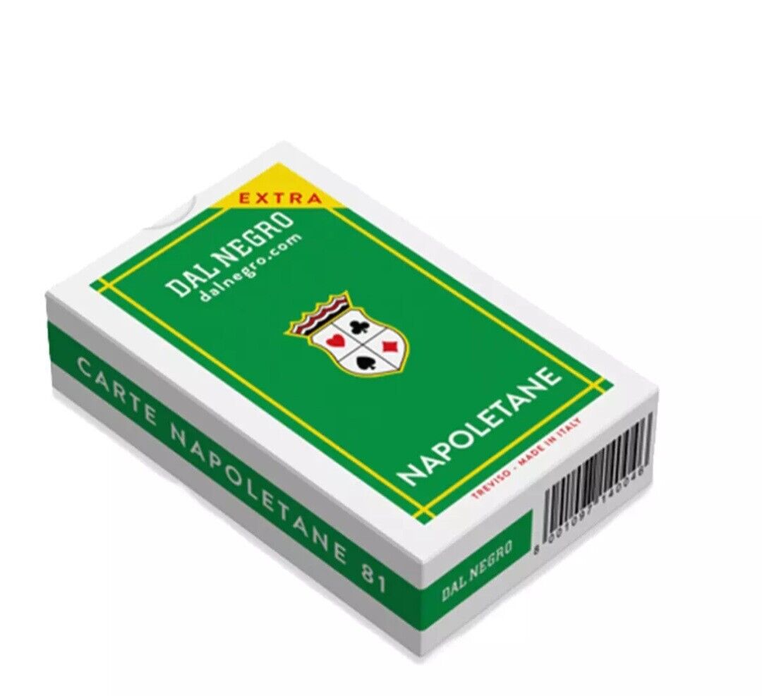 Dal negro napoletane n°81 extra verde, carte da gioco regionali qualità extra