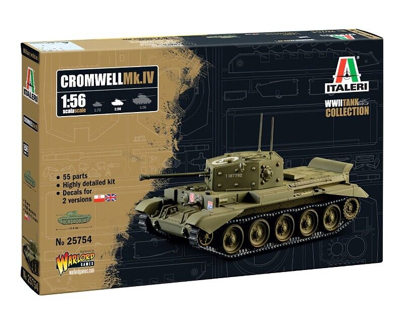 Italeri Tank Cruiser Cromwell Mk.IV 1:56 25754 modellismo