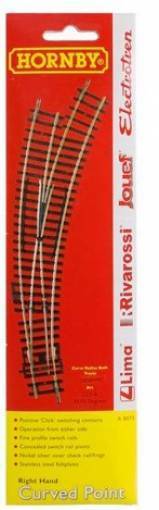 R8075 Hornby Rivarossi scambio in curva destro scala H0 1:87