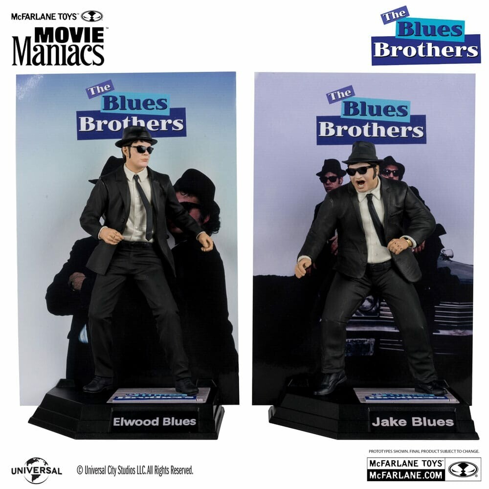 BLUES BROTHERS - Movie Maniacs - Jake & Elwood Blues Pvc Figure 2-Pack McFarlane