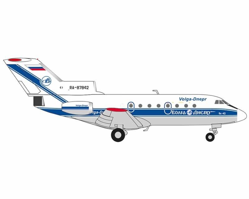 Herpa Wings Volga-Dnepr Airlines Yakovlev Yak-40 1:200 573146 modellismo
