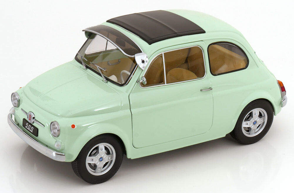 KK Scale 1:12 FIAT 500 F 1968 VERDE CUSTOM CERCHI ABARTH TETTO/PORTE APRIBILI