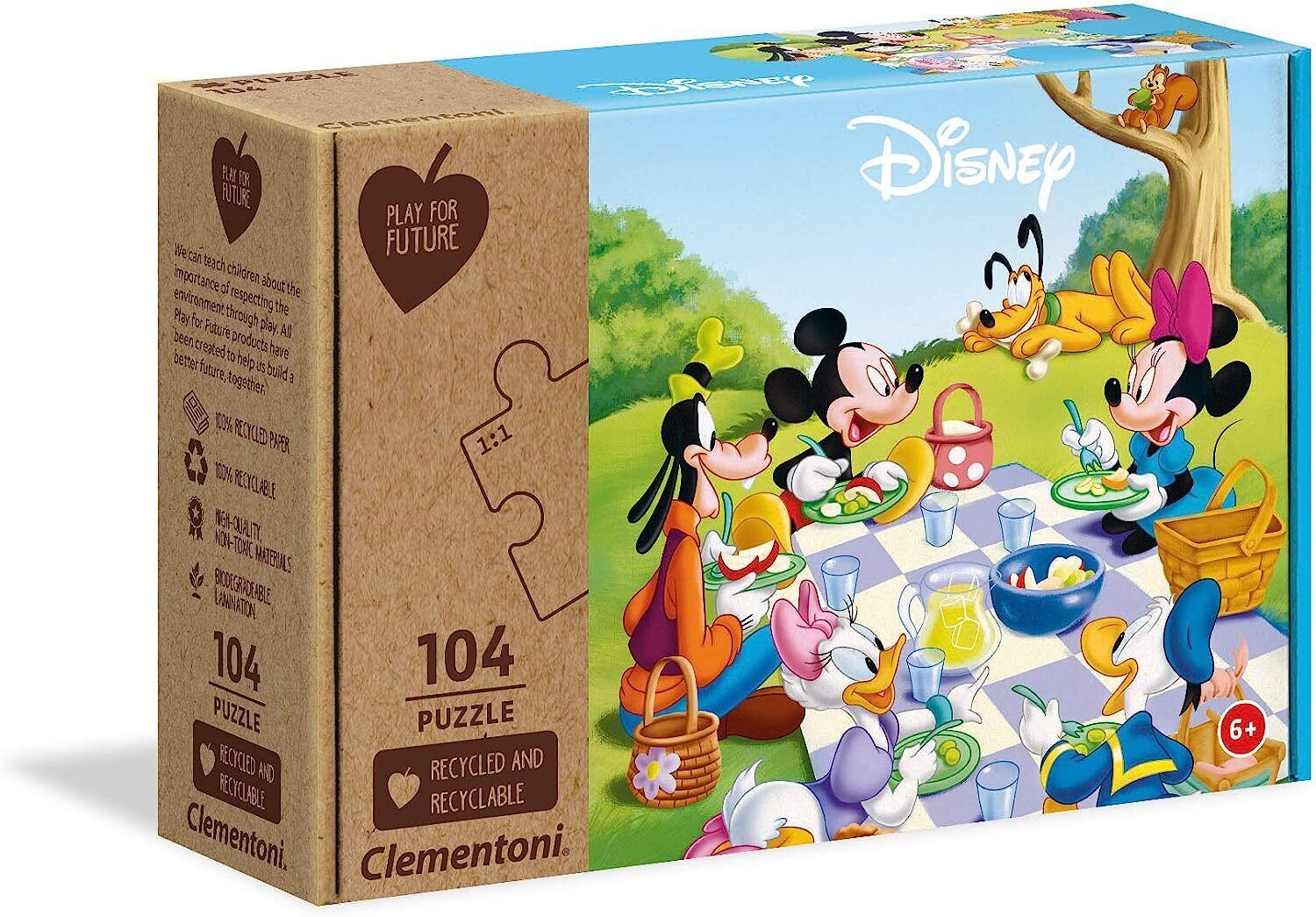 CLEMENTONI, Puzzle 104 pezzi Picnic con Topolino, ,  CLE27153