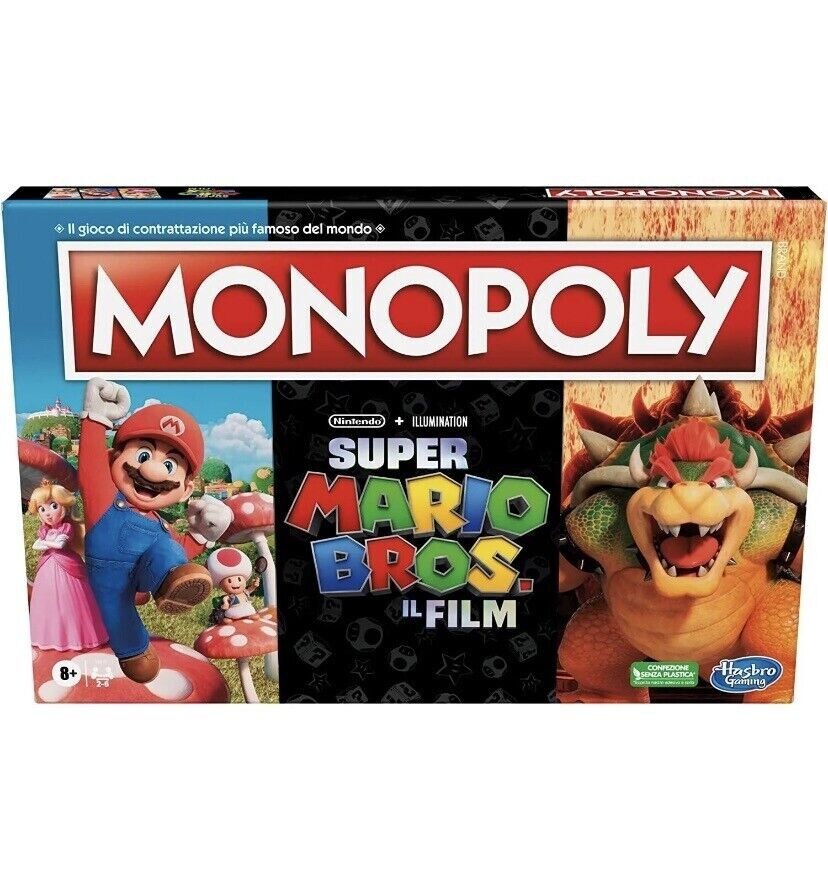 MONOPOLY SUPER MARIO BROS IL FILM - GIOCO SOCIETÀ' DA TAVOLO - HASBRO F6818 NEW