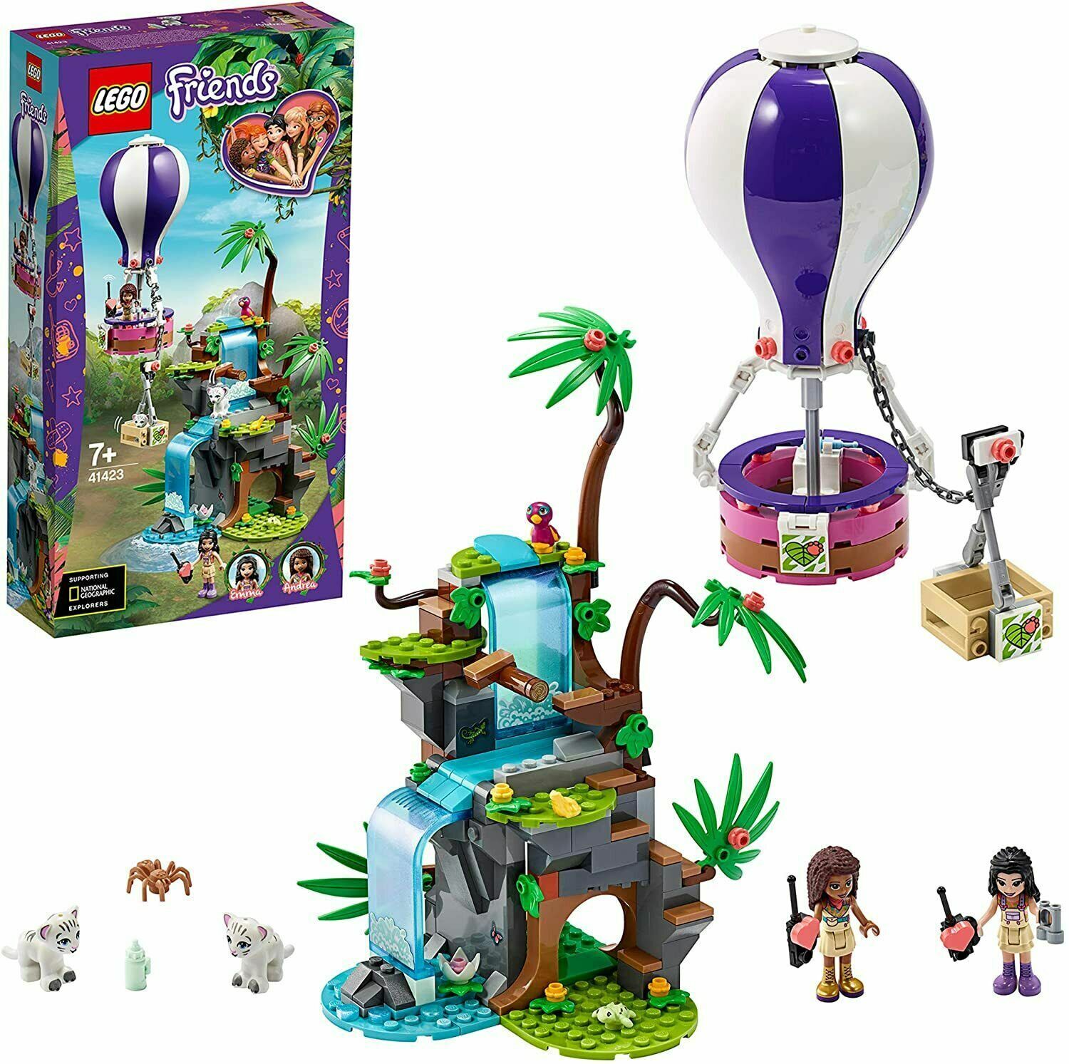 LEGO FRIENDS - SALVATAGGIO SULLA MONGOLFIERA DELLA TIGRE  ANNI 7+    ART 41423