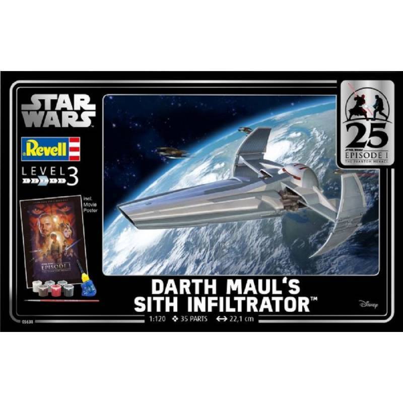 Modellino Nave Darth Maul Sith Infiltrator REVELL 05638 1:120 Modellino Ch