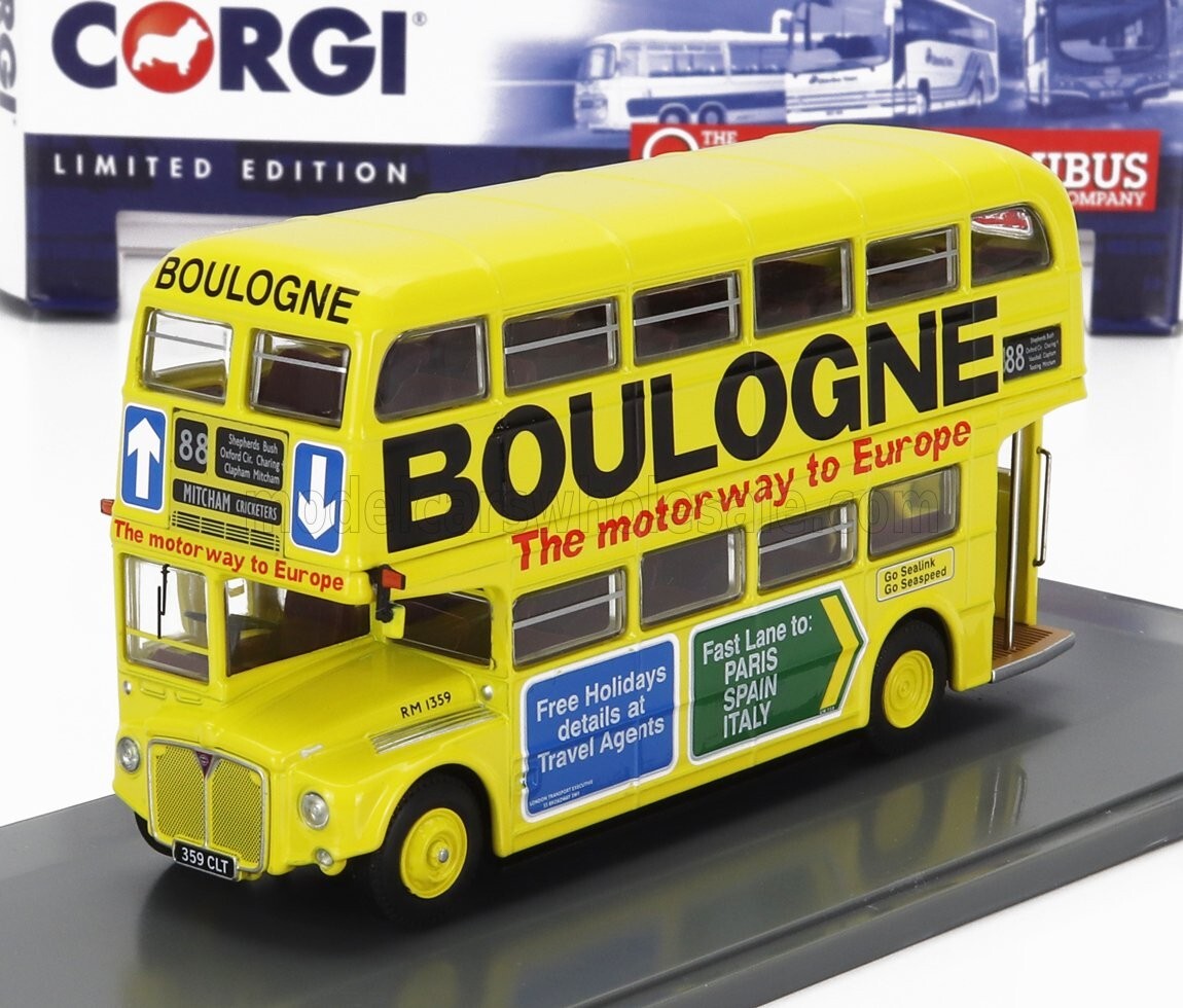 AEC - TYPE RM AUTOBUS LONDON TRANSPORT BOULOGNE ROUTE 88 MITCHAM CRICKETERS 1949