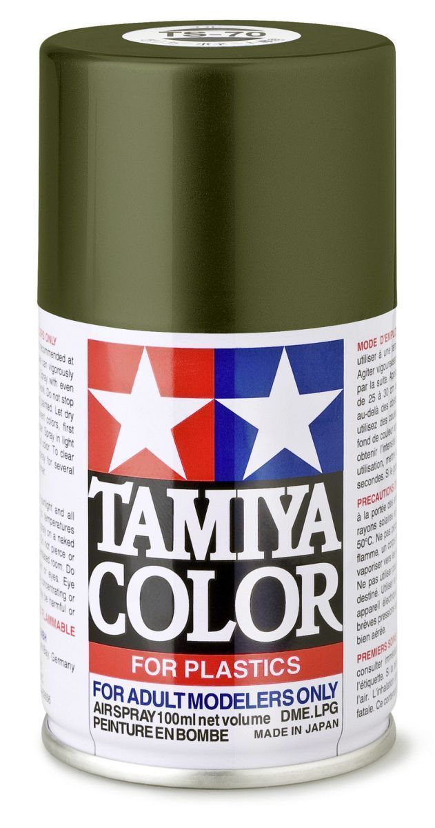 TAMIYA COLORE SPRAY PER PLASTICA OLIVE DRAB (JGSDF) VERDE OLIVA 100ml  TS70