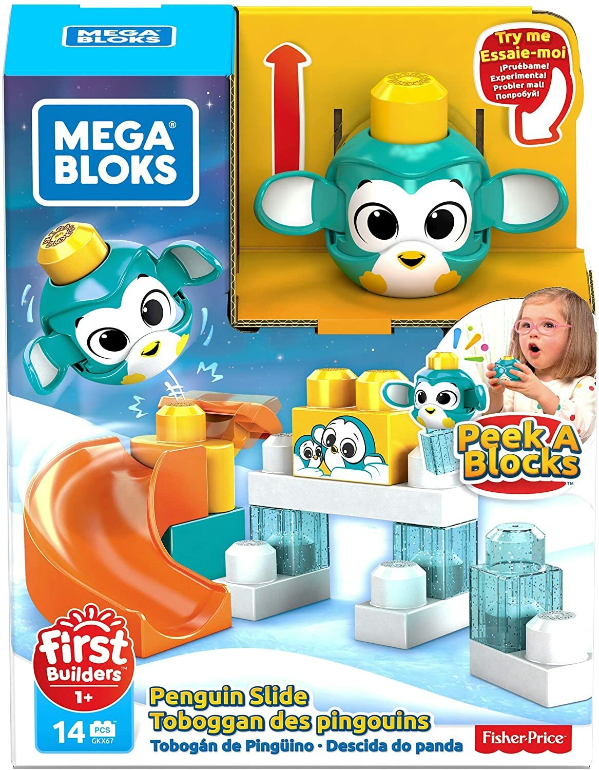 MEGA BLOKS FIRST BUILDERS BUBU' CUCCIOLI CON LANCIATORE TEMA GHIACCIO GKX65