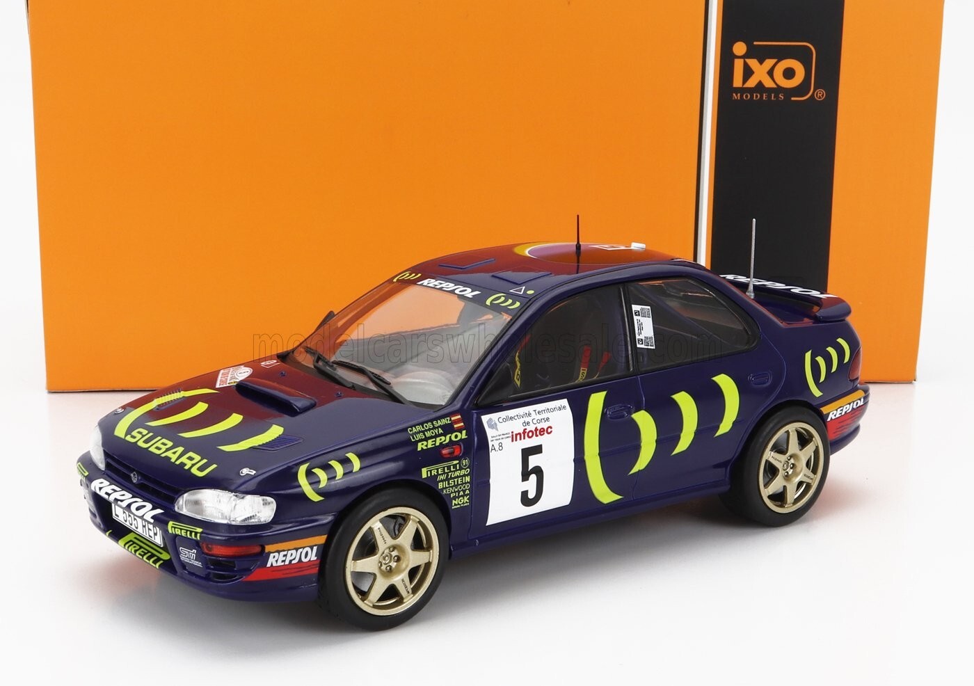 SUBARU - IMPREZA 555 REPSOL N 5 RALLY TOUR DE CORSE 1995 C.SAINZ - L.MOYA - BLUE