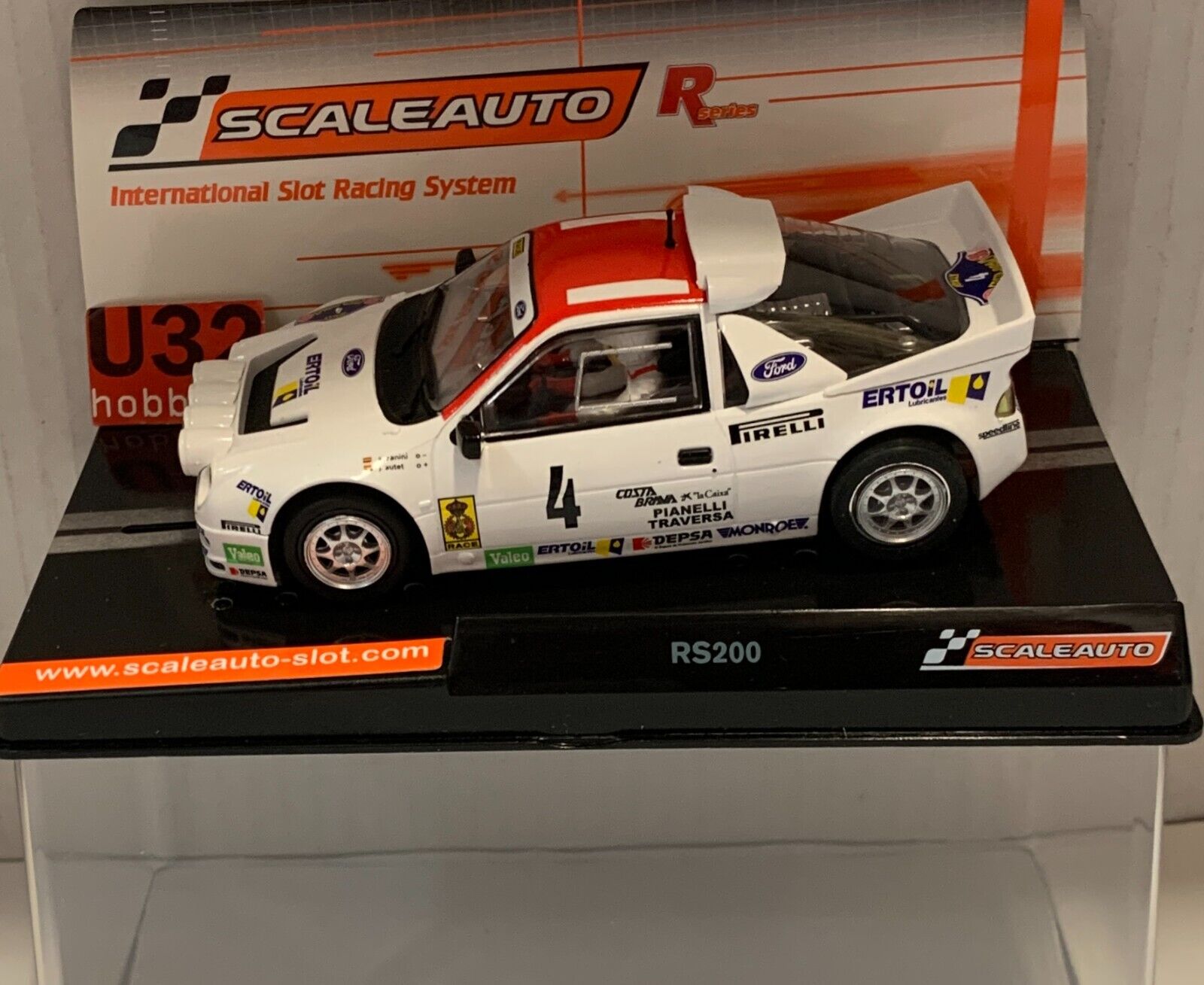 Slot Car Scaleauto Sc-6300R Ford Rs200 #4 Costa Brava 1986 A.Zanini-J.Autet