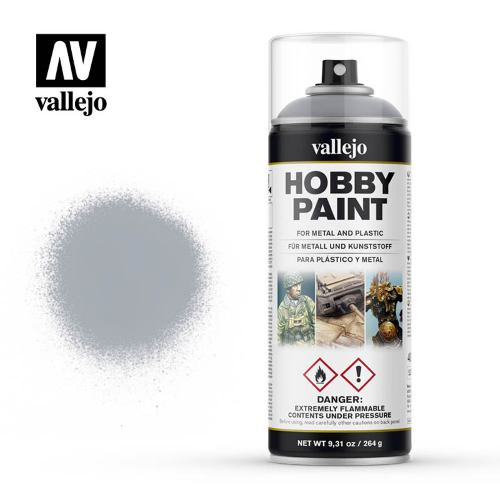 Vallejo Hobby Paint Primer Spray Silver 400ml
