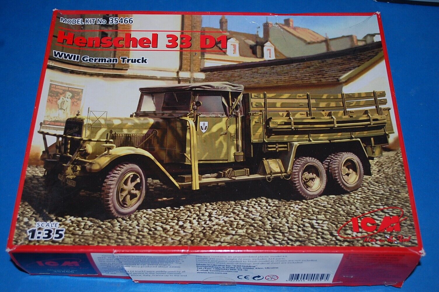 ICM 35466 - Henschel 33 D1 WWII German Truck  scala 1/35