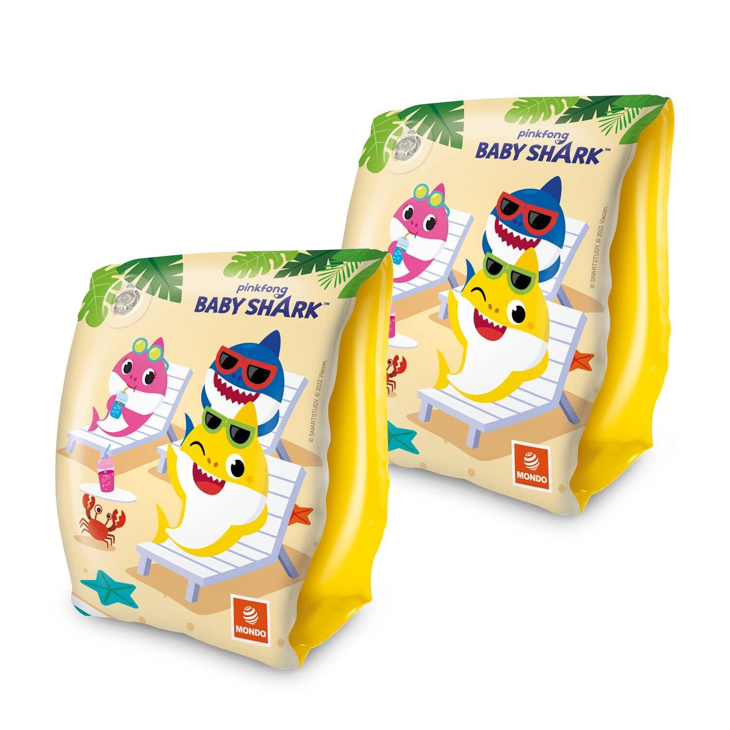 Mondo Toys - BABY SHARK Arm Bands - Children's Safety Armrests - PVC Material -