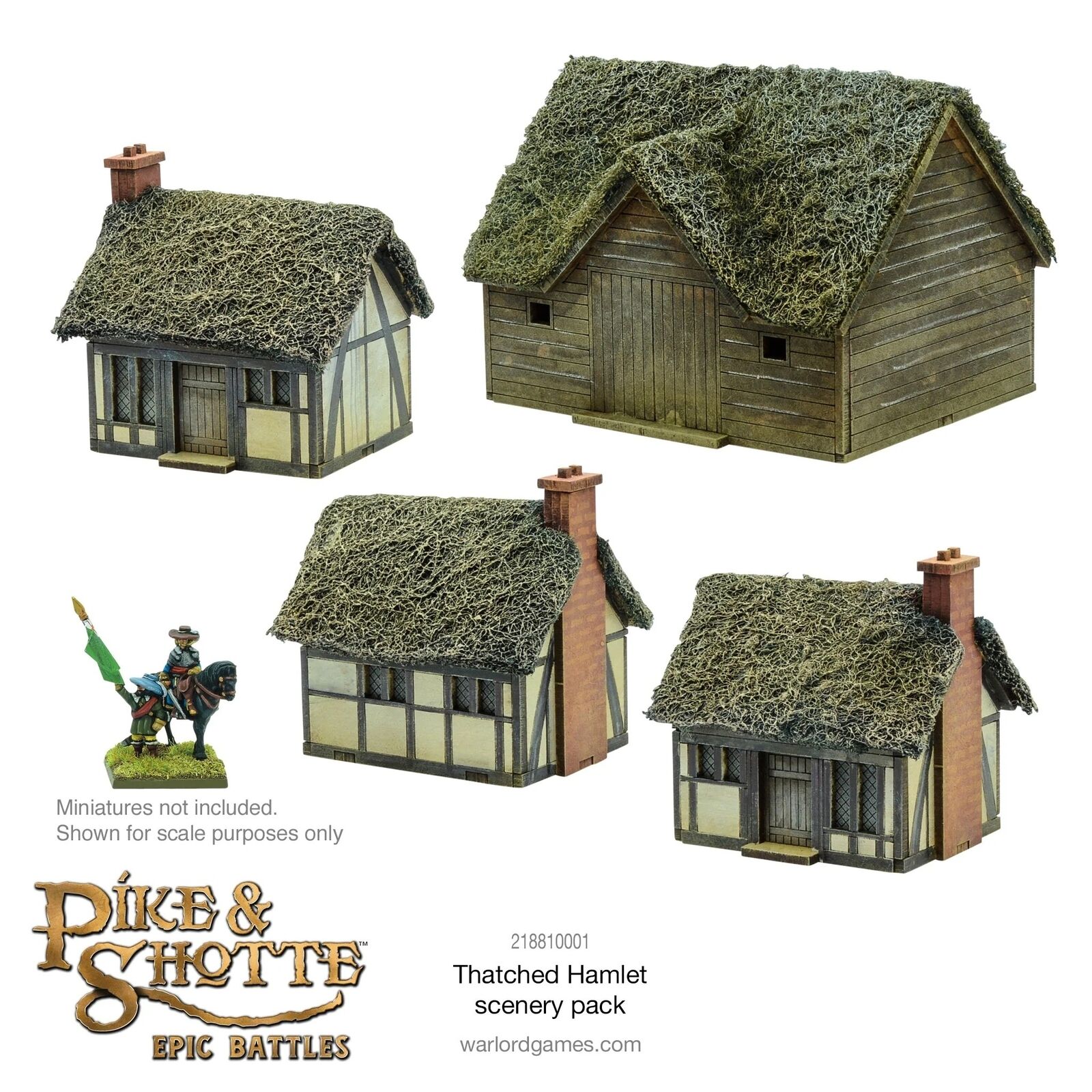 THATCHED HAMLET scenery pack PIKE & SHOTTE epic battles WARLORD GAMES sarissa pr