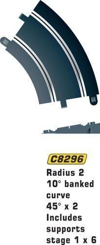 Scalextric C8296 RADIUS 2 BANKED CURVE PISTA ELETTRICA RADICOMANDO