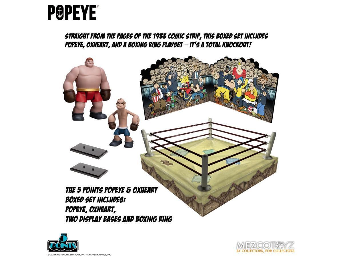 5 Points Popeye & Oxheart Box Set Action Figura Mezco Toys