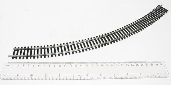 R609 HORNBY Doppia curva 3rd raggio 505 mm arco 45 gradi Nickel Silver